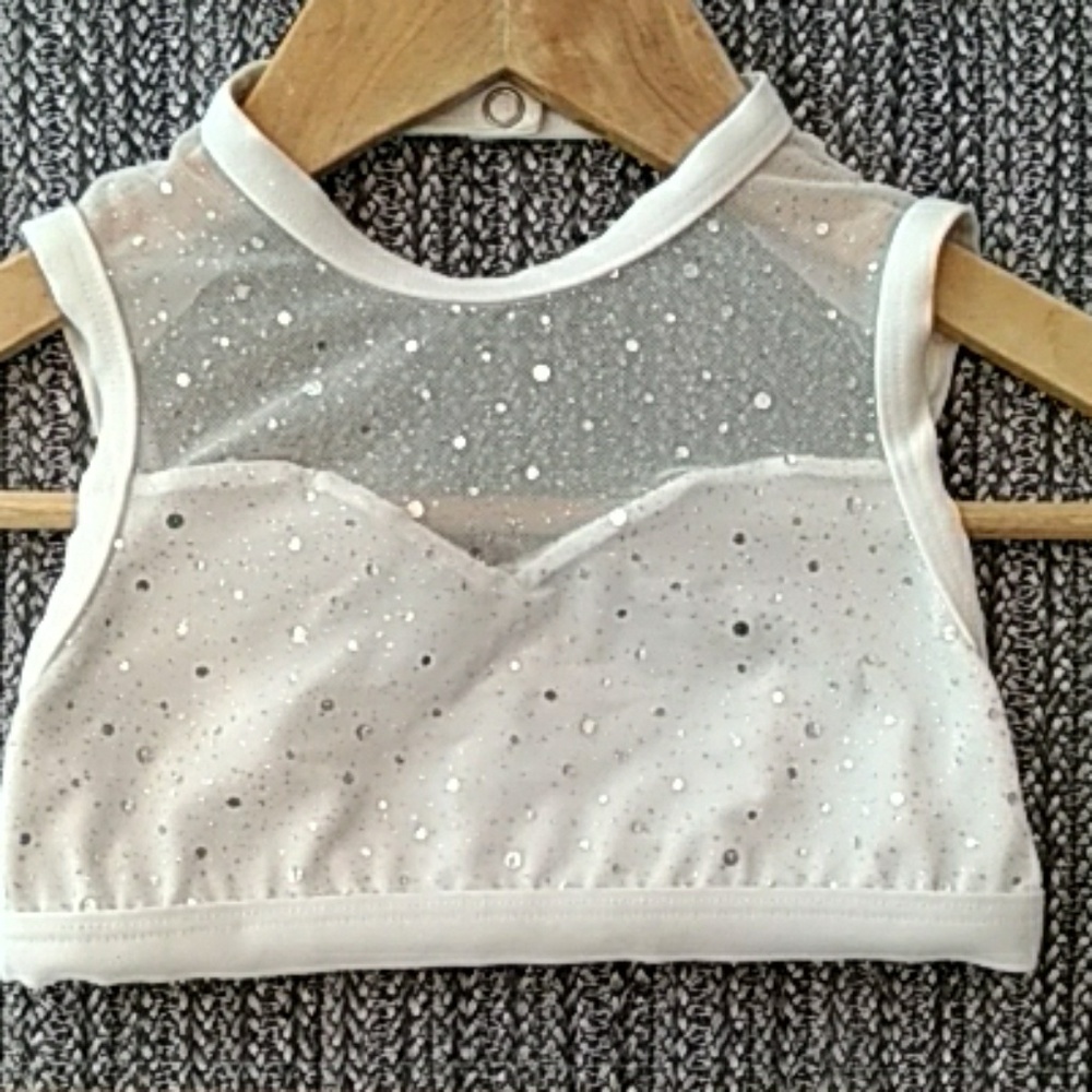 Body Wrappers Twinkle Mesh High Neck top size 6x-7